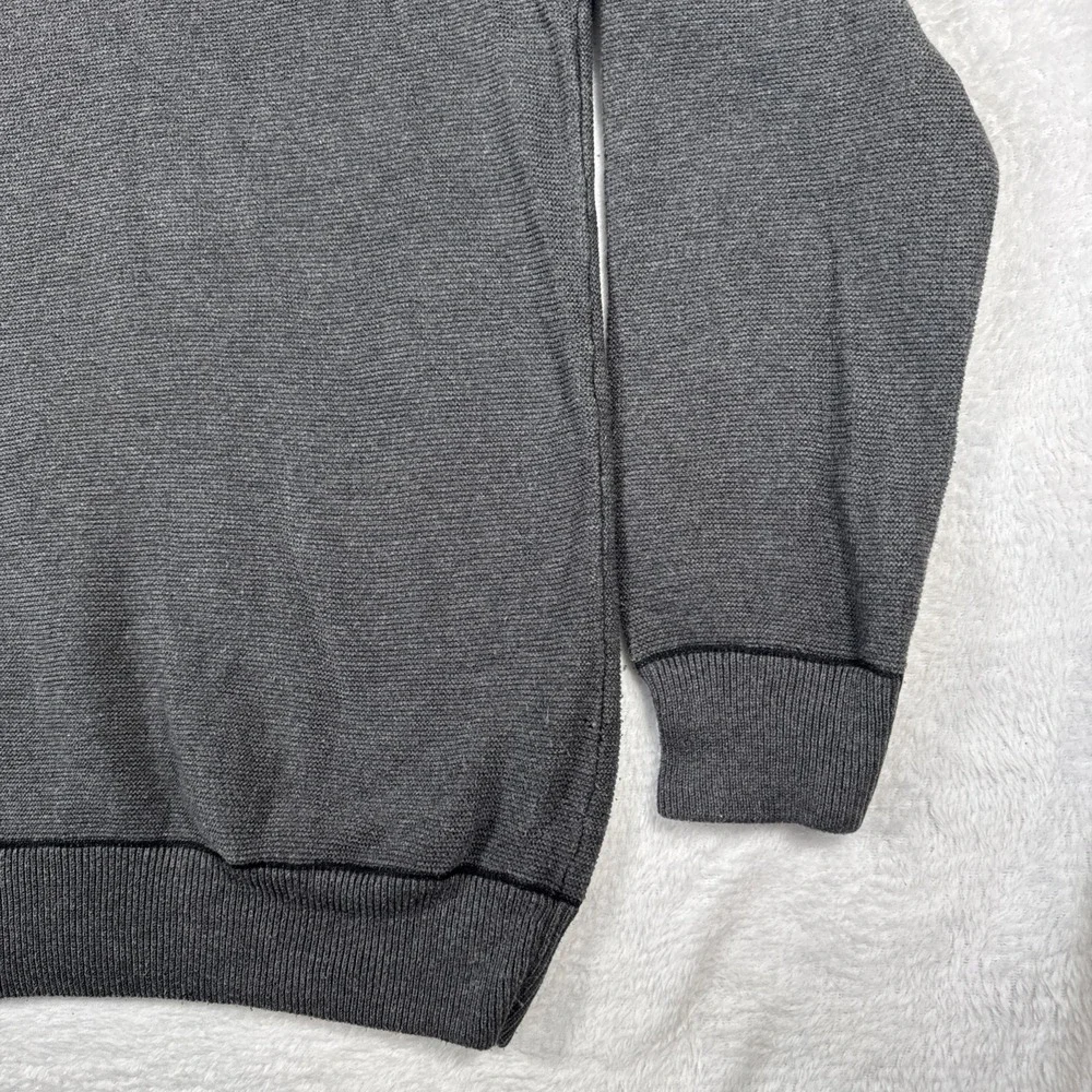 Calvin Klein Men's M Grey 100% Pima Cotton Crewneck‎ Long Sleeve Sweater
